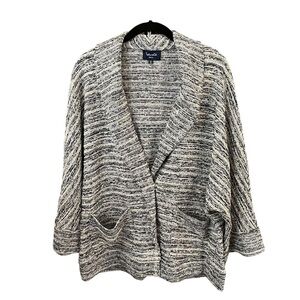 Splendid Women's Marled Dolman Chunky Soft Tweed Textured Relaxed Cardigan S